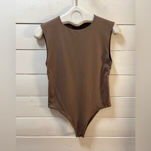 ZARA Brown Sleeveless Bodysuit – Size L